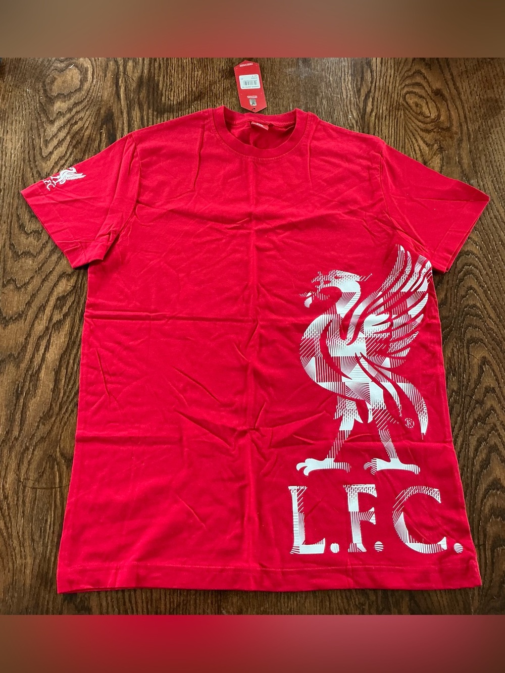 Liverpool Red Short-Sleeve Tee with White Liver Bird Graphic